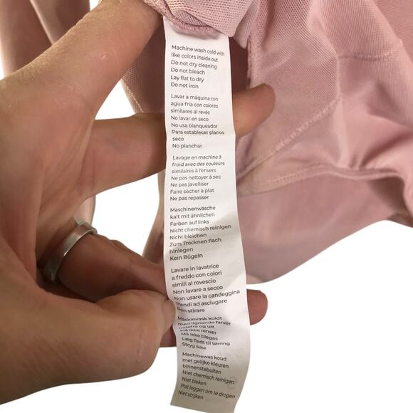 Yitty Bodysuit Women's Sz S Pink/ Skintone Mesh Me Smoothing Sleeved Thong NWT - Picture 7 of 7